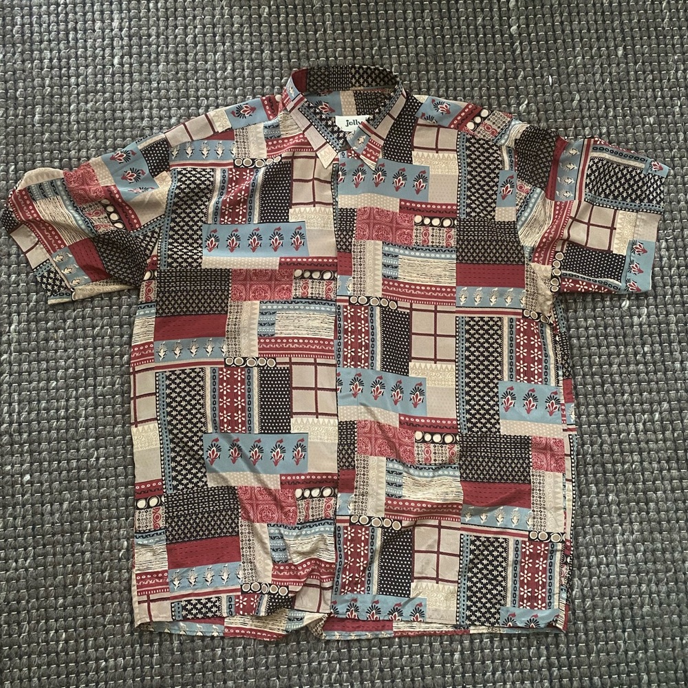 Mixed Pattern Vintage Button Up - image 1